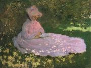 Claude Monet A Woman in a Garden,Spring time oil